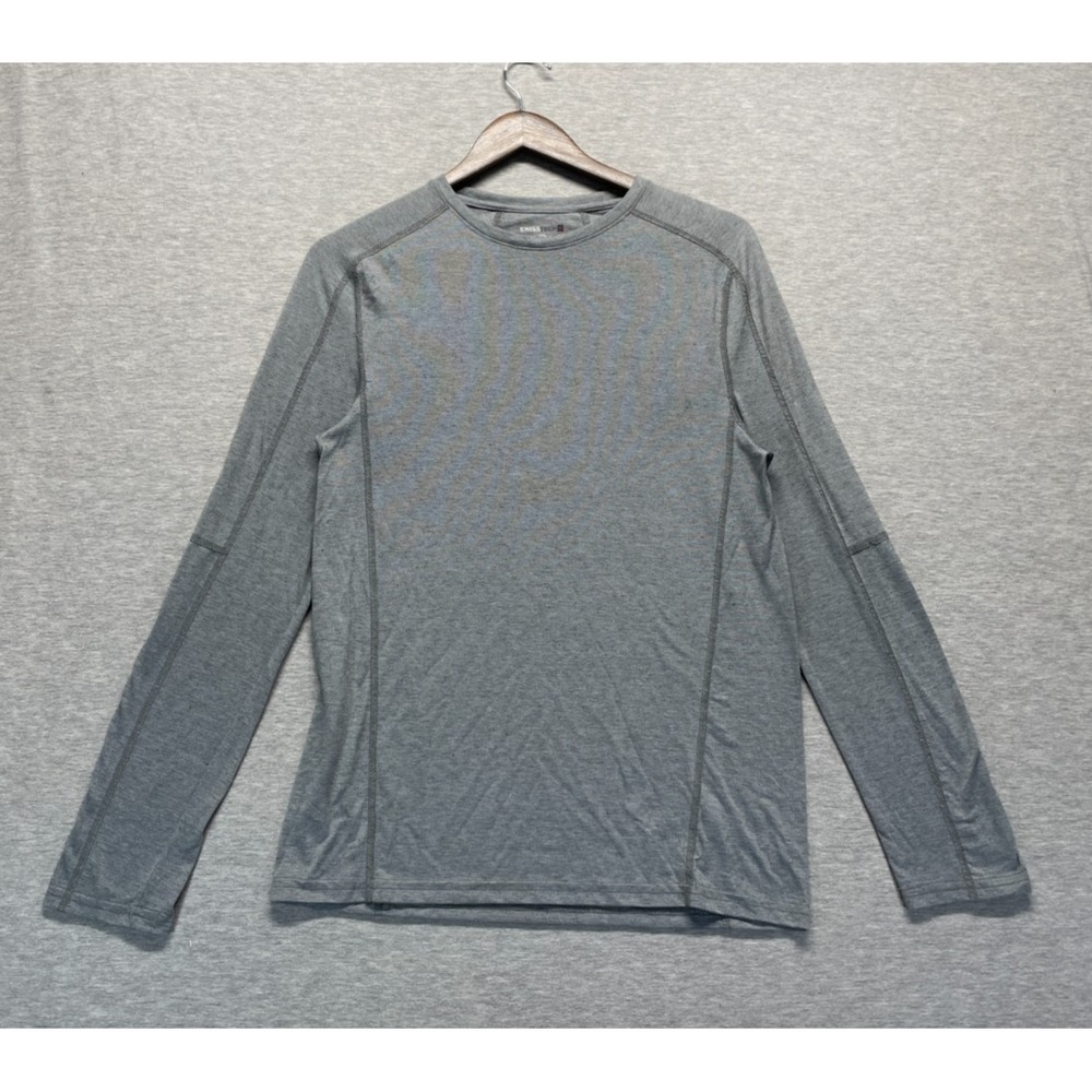 Swiss Tech Performance Gear Shirt Mens Small Heather Gray Long Sleeve Crew Neck